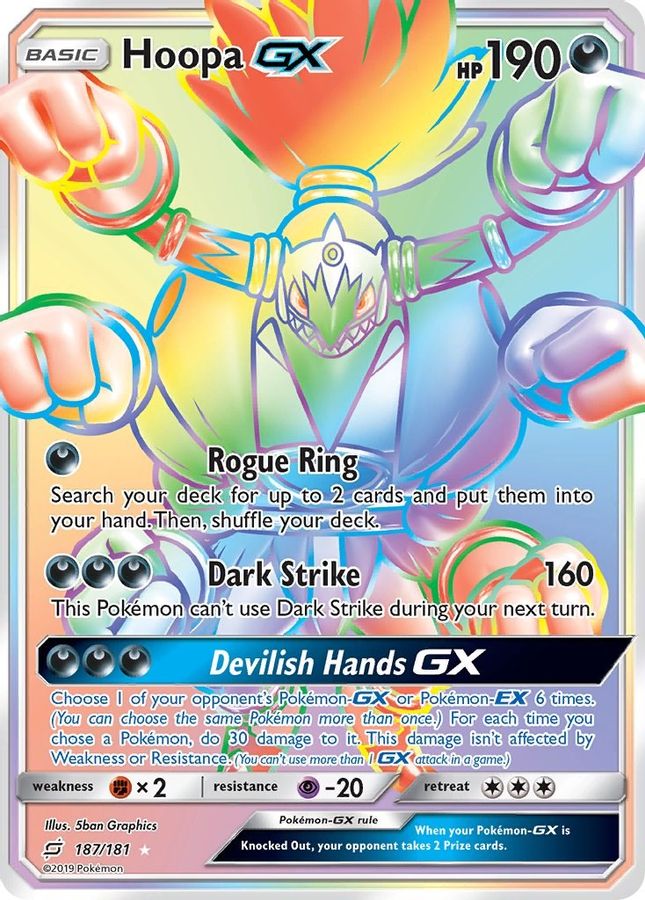 Buy Pokemon cards Australia - Hoopa GX 187/181 - Premium Raw Card from Monster Mart - Pokémon Card Emporium - Shop now at Monster Mart - Pokémon Cards Australia. GX, New 11 Mar, Rainbow, Secret Rare, SM, Team Up