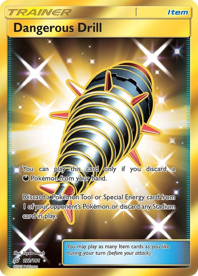 Buy Pokemon cards Australia - Dangerous Drill 192/181 - Premium Raw Card from Monster Mart - Pokémon Card Emporium - Shop now at Monster Mart - Pokémon Cards Australia. Gold, MMB10, Secret Rare, Team Up, Trainer