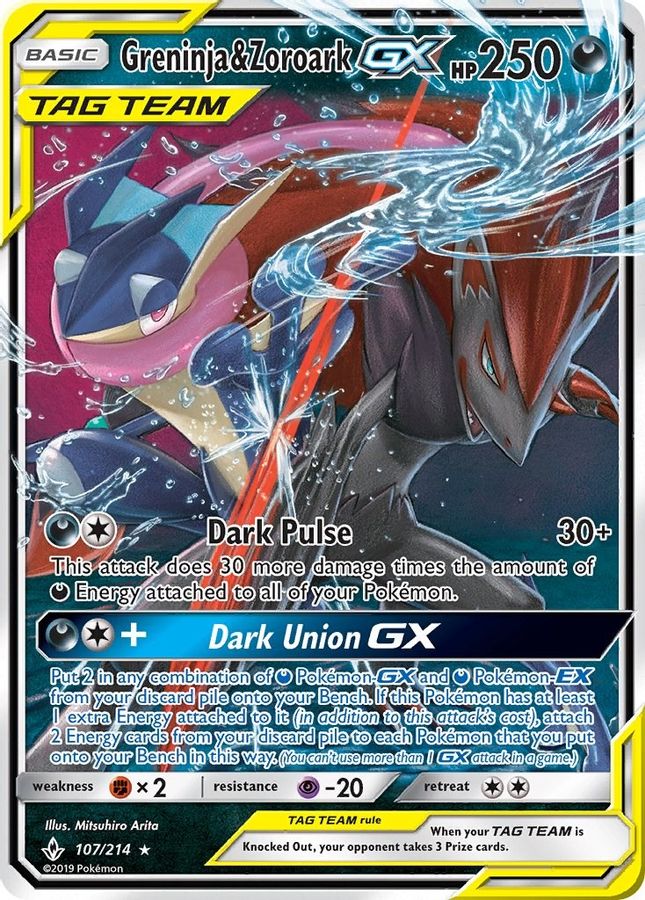 Buy Pokemon cards Australia - Greninja & Zoroark GX 107/214 - Premium Raw Card from Monster Mart - Pokémon Card Emporium - Shop now at Monster Mart - Pokémon Cards Australia. GX, New 18 Mar, Tag Team, Unbroken Bonds