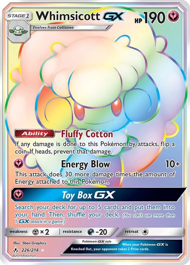 Buy Pokemon cards Australia - Whimsicott GX 226/214 - Premium Raw Card from Monster Mart - Pokémon Card Emporium - Shop now at Monster Mart - Pokémon Cards Australia. GX, New 11 Mar, Rainbow, Secret Rare, Unbroken Bonds