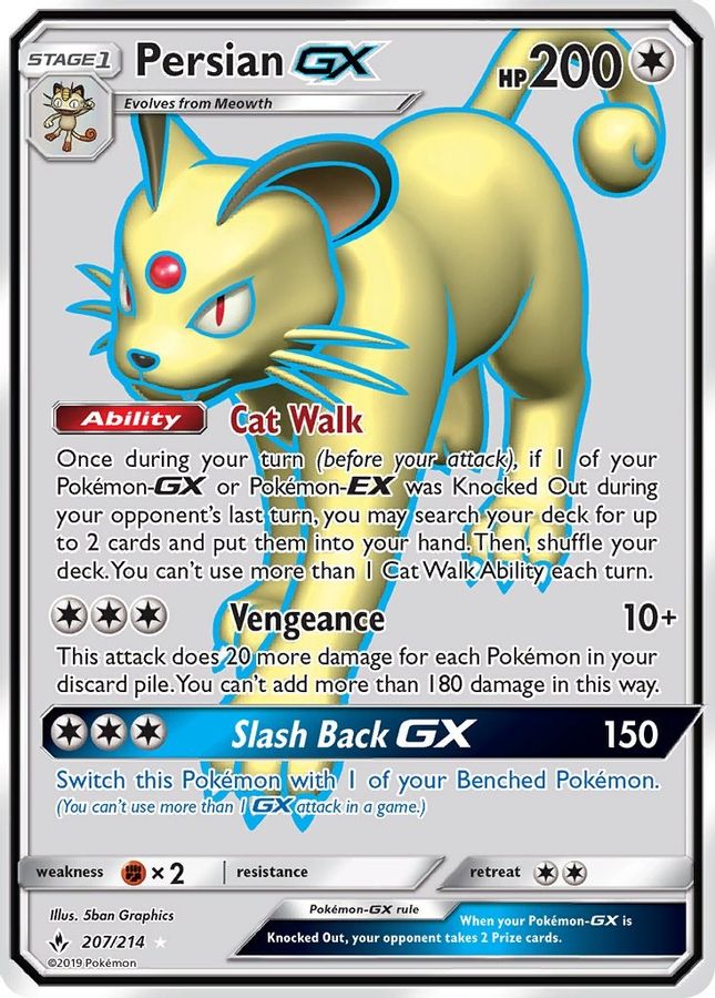 Buy Pokemon cards Australia - Persian GX 207/214 - Premium Raw Card from Monster Mart - Pokémon Card Emporium - Shop now at Monster Mart - Pokémon Cards Australia. Full Art, GX, MMB30, New 11 Mar, SM, Unbroken Bonds