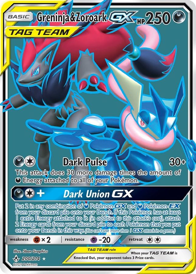 Buy Pokemon cards Australia - Greninja & Zoroark GX 200/214 - Premium Raw Card from Monster Mart - Pokémon Card Emporium - Shop now at Monster Mart - Pokémon Cards Australia. GX, MMB10, Sun & Moon, Unbroken Bonds