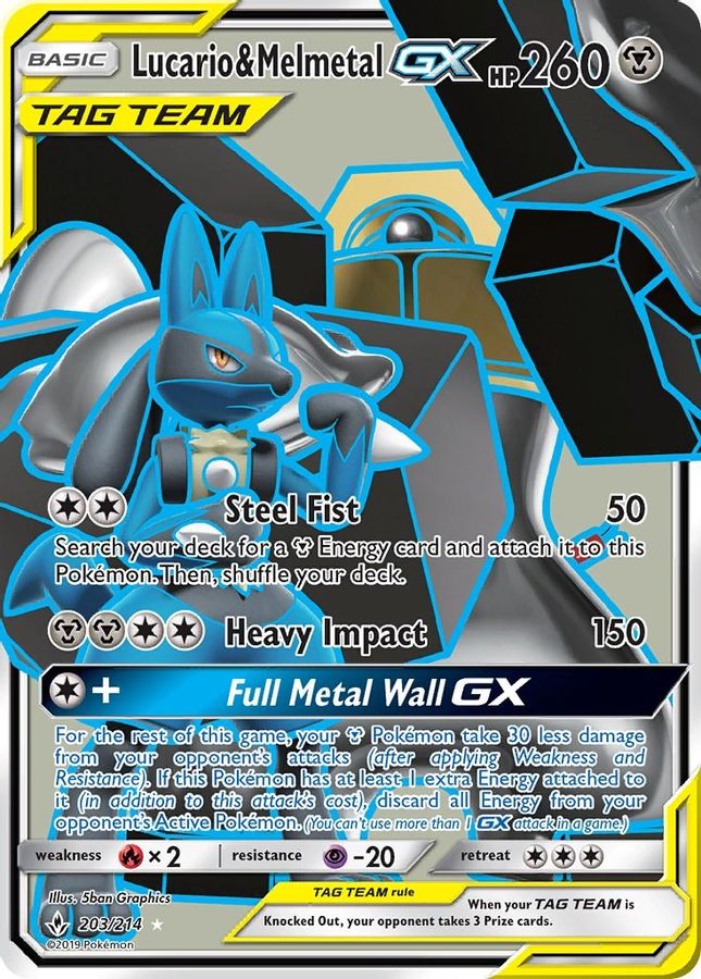 Buy Pokemon cards Australia - Lucario & Melmetal GX 203/214 - Premium Raw Card from Monster Mart - Pokémon Card Emporium - Shop now at Monster Mart - Pokémon Cards Australia. GX, New 11 Mar, SM, Tag Team, Unbroken Bonds