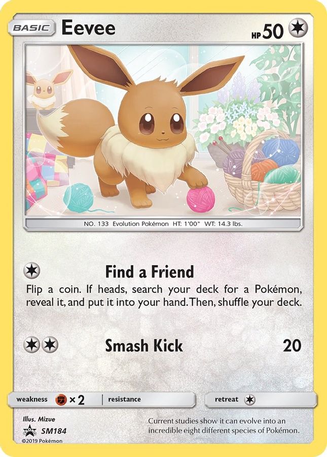 Buy Pokemon cards Australia - Eevee SM184 - Premium Raw Card from Monster Mart - Pokémon Card Emporium - Shop now at Monster Mart - Pokémon Cards Australia. Black Star Promo, MMB50, Promo, Sun & Moon