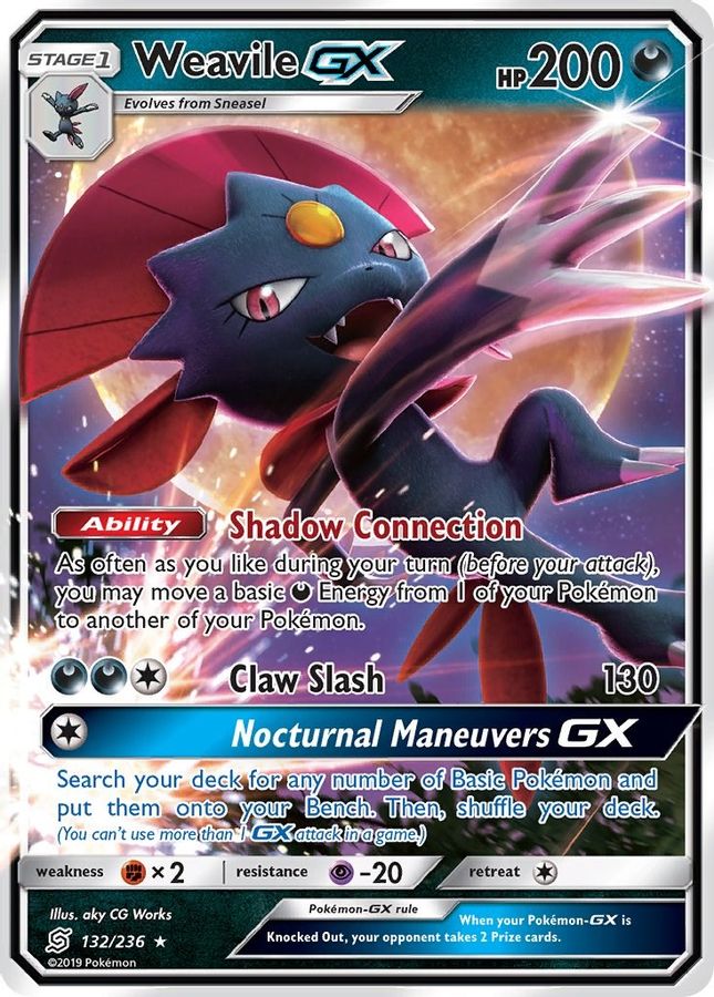 Buy Pokemon cards Australia - Weavile GX 132/236 - Premium Raw Card from Monster Mart - Pokémon Card Emporium - Shop now at Monster Mart - Pokémon Cards Australia. GX, SM, Unified Minds