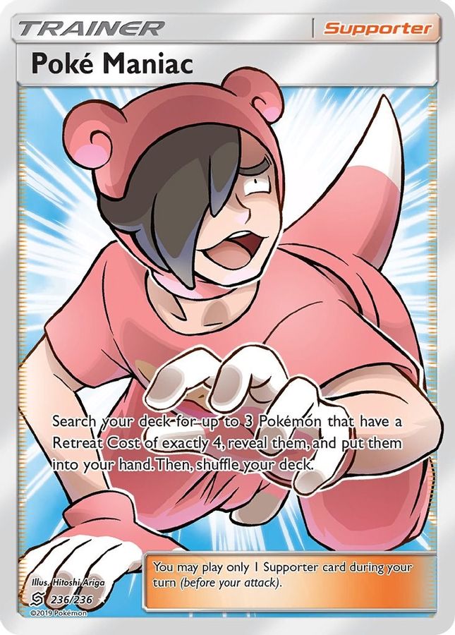 Buy Pokemon cards Australia - Poke Maniac 236/236 - Premium Raw Card from Monster Mart - Pokémon Card Emporium - Shop now at Monster Mart - Pokémon Cards Australia. Full Art, New 18 Mar, Trainer, Unified Minds