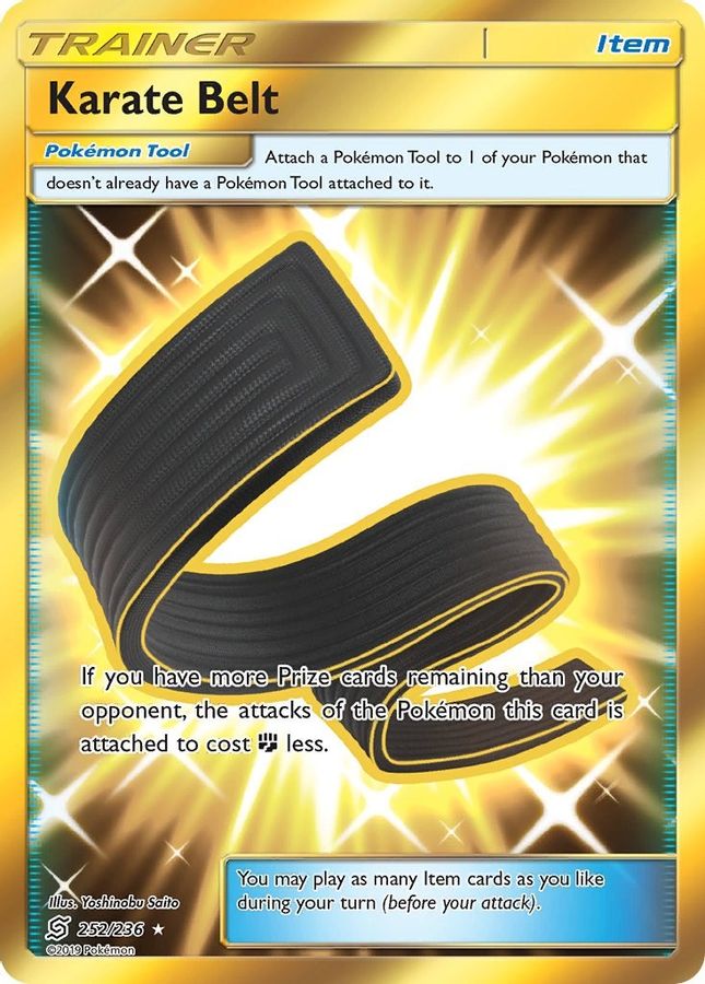 Buy Pokemon cards Australia - Karate Belt 252/236 - Premium Raw Card from Monster Mart - Pokémon Card Emporium - Shop now at Monster Mart - Pokémon Cards Australia. Gold, New 11 Mar, Secret Rare, SM, Trainer, Unified Minds