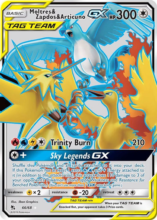 Buy Pokemon cards Australia - Moltres & Zapdos & Articuno GX 66/68 - Premium Raw Card from Monster Mart - Pokémon Card Emporium - Shop now at Monster Mart - Pokémon Cards Australia. Full Art, GX, Hidden Fates, Tag Team