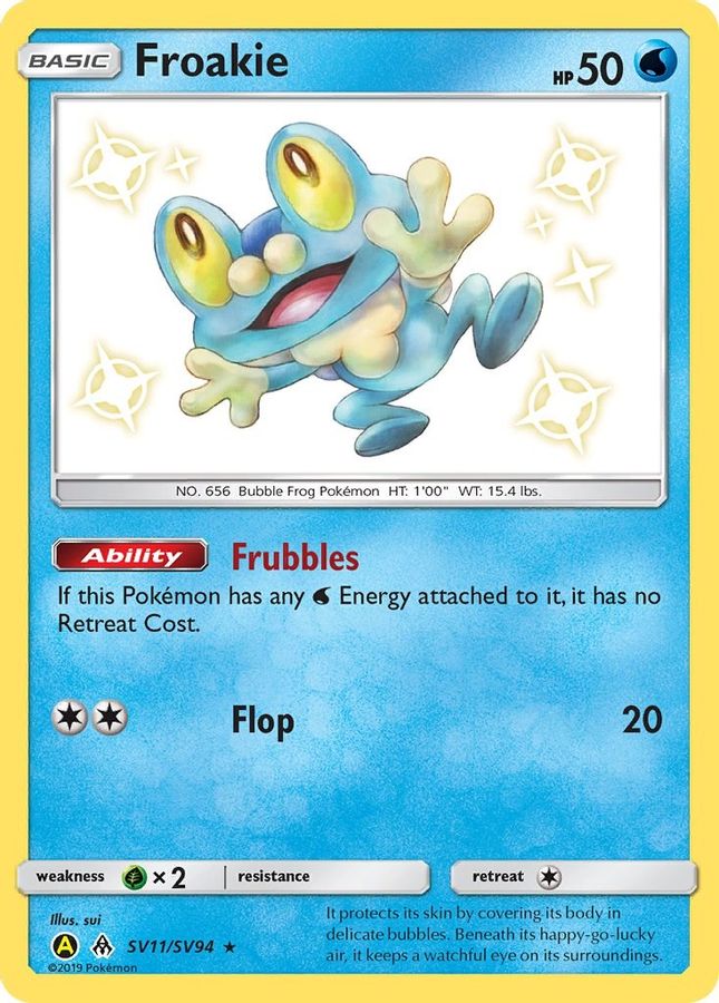 Buy Pokemon cards Australia - Froakie SV11/SV94 - Premium Raw Card from Monster Mart - Pokémon Card Emporium - Shop now at Monster Mart - Pokémon Cards Australia. Hidden Fates, Holo, Shiny Vault