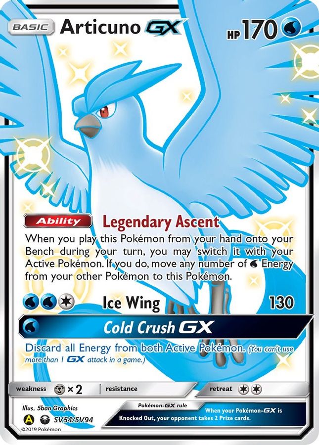 Buy Pokemon cards Australia - Articuno GX SV54/SV94 - Premium Raw Card from Monster Mart - Pokémon Card Emporium - Shop now at Monster Mart - Pokémon Cards Australia. GX, Hidden Fates, MMB20, Shiny Holo Rare, Shiny Vault