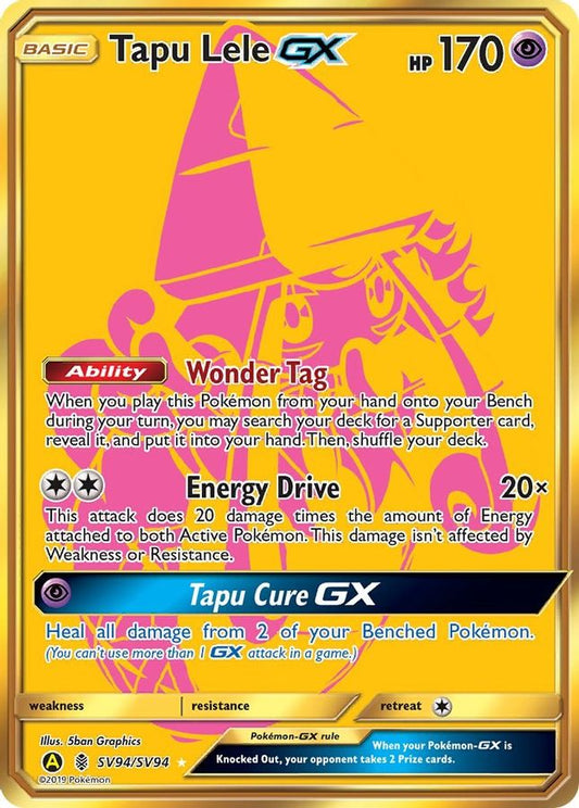 Buy Pokemon cards Australia - Tapu Lele GX SV94/SV94 - Premium Raw Card from Monster Mart - Pokémon Card Emporium - Shop now at Monster Mart - Pokémon Cards Australia. GX, Hidden Fates, Shiny Holo Rare, Shiny Vault