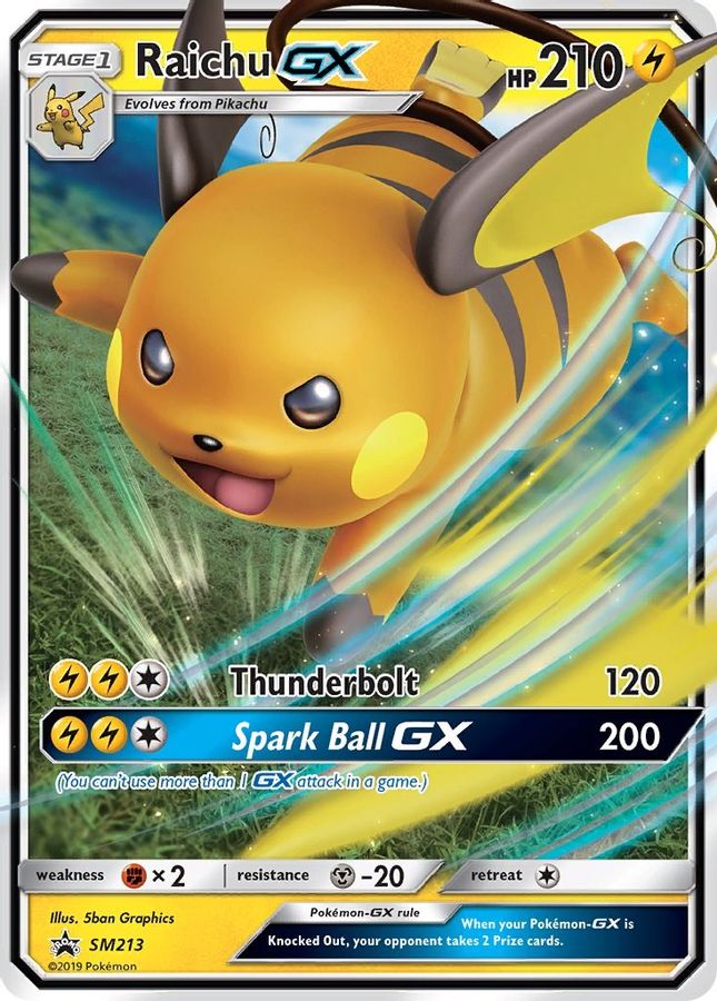 Buy Pokemon cards Australia - Raichu GX SM213 - Premium Raw Card from Monster Mart - Pokémon Card Emporium - Shop now at Monster Mart - Pokémon Cards Australia. GX, Sun & Moon