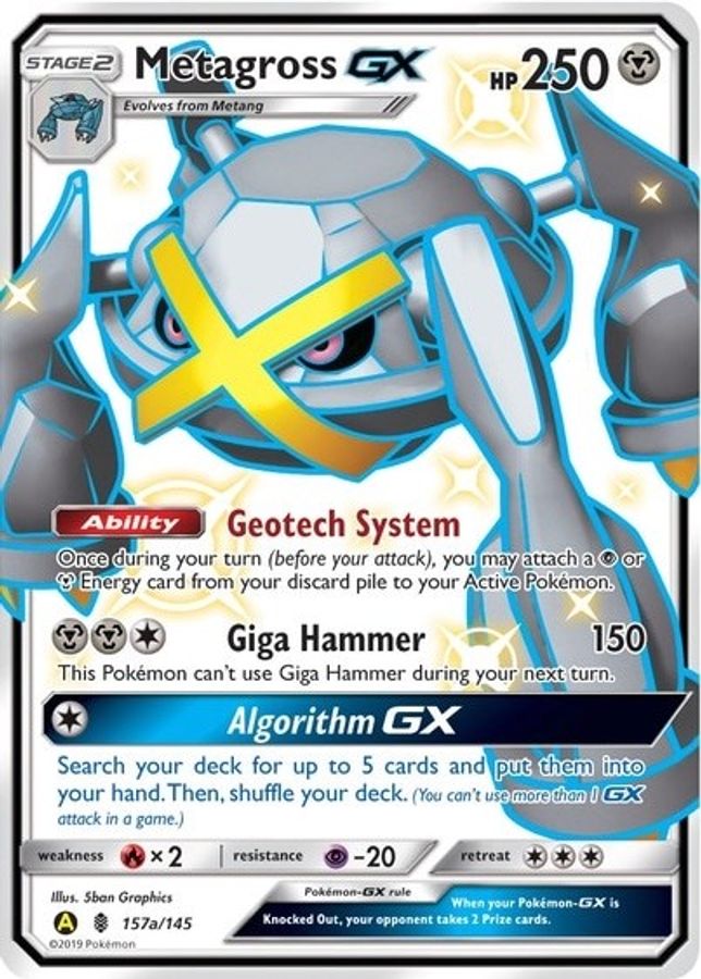 Buy Pokemon cards Australia - Metagross GX 157a/145 - Premium Raw Card from Monster Mart - Pokémon Card Emporium - Shop now at Monster Mart - Pokémon Cards Australia. Alt Art, Alternate Art Promos, GX, Promo