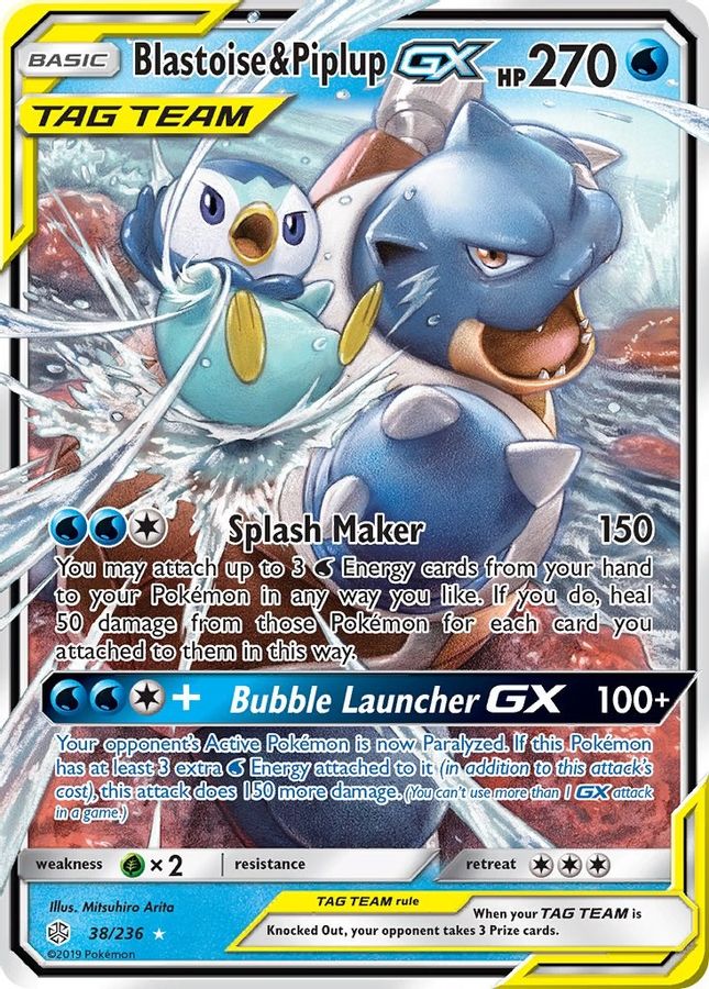 Buy Pokemon cards Australia - Blastoise & Piplup GX 38/236 - Premium Raw Card from Monster Mart - Pokémon Card Emporium - Shop now at Monster Mart - Pokémon Cards Australia. Cosmic Eclipse, GX, Tag Team, Ultra Rare