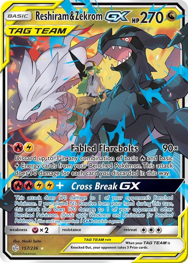 Buy Pokemon cards Australia - Reshiram & Zekrom GX 157/236 - Premium Raw Card from Monster Mart - Pokémon Card Emporium - Shop now at Monster Mart - Pokémon Cards Australia. Cosmic Eclipse, GX, SM, Tag Team