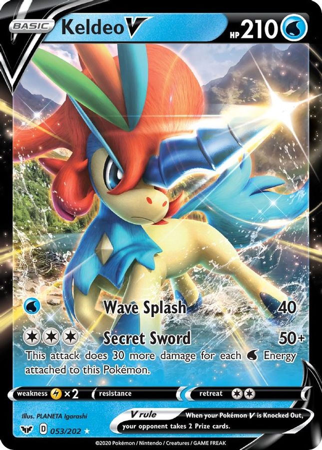 Buy Pokemon cards Australia - Keldeo V 053/202 - Premium Raw Card from Monster Mart - Pokémon Card Emporium - Shop now at Monster Mart - Pokémon Cards Australia. New 19 Mar, Sword & Shield