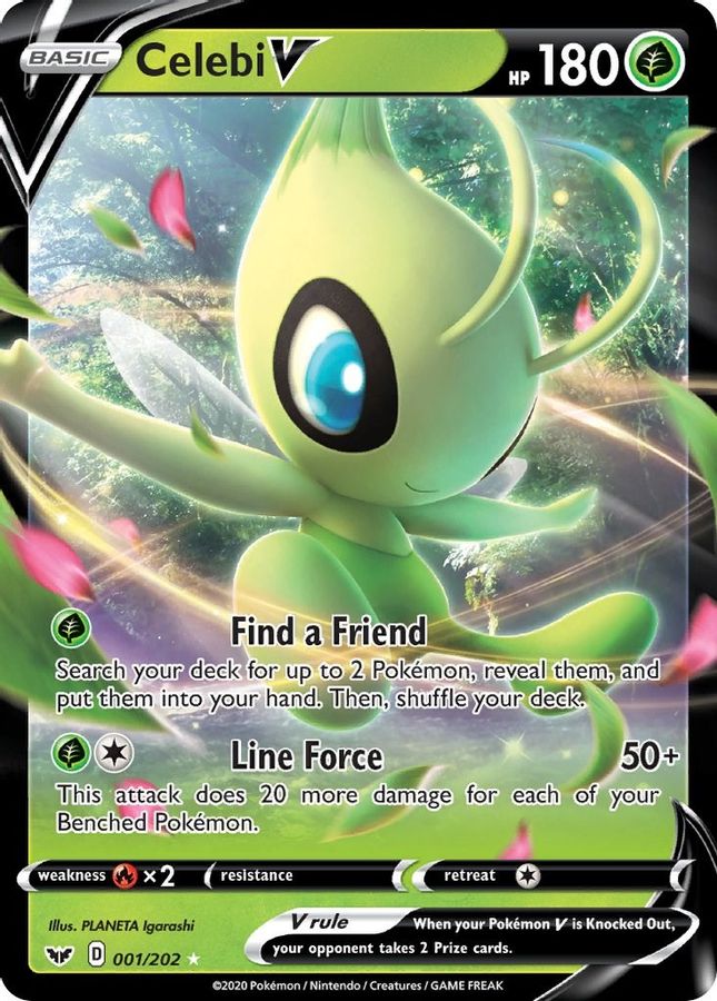 Buy Pokemon cards Australia - Celebi V 001/202 - Premium Raw Card from Monster Mart - Pokémon Card Emporium - Shop now at Monster Mart - Pokémon Cards Australia. New 18 Mar, Sword & Shield