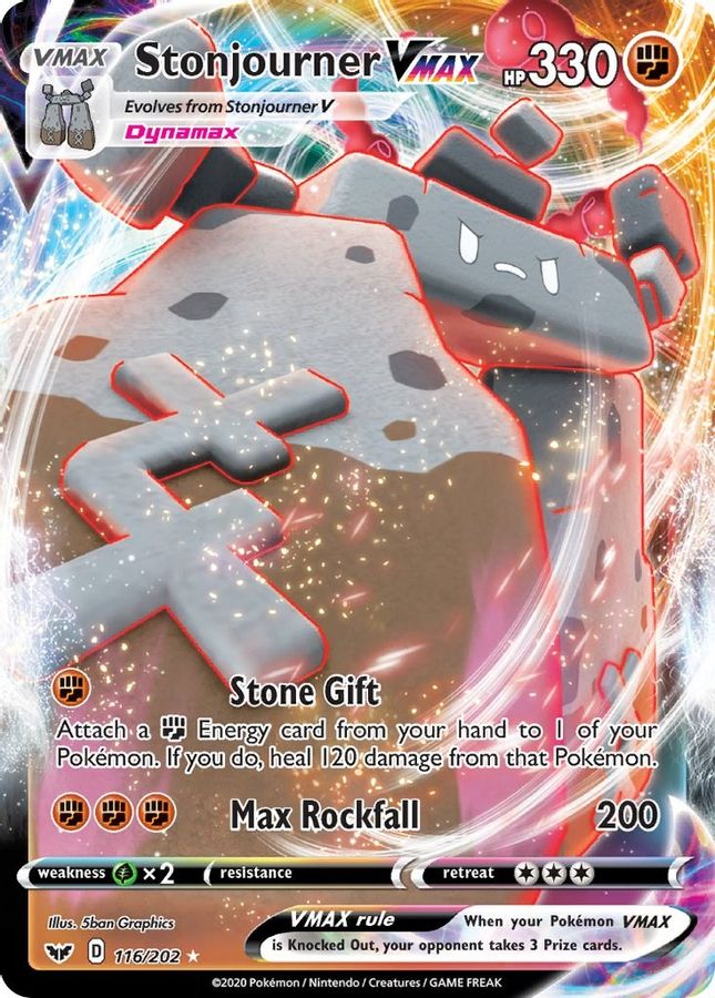 Buy Pokemon cards Australia - Stonjourner VMAX 116/202 - Premium Raw Card from Monster Mart - Pokémon Card Emporium - Shop now at Monster Mart - Pokémon Cards Australia. MMB30, Sword & Shield, VMAX