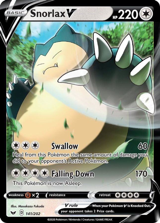 Buy Pokemon cards Australia - Snorlax V 141/202 - Premium Raw Card from Monster Mart - Pokémon Card Emporium - Shop now at Monster Mart - Pokémon Cards Australia. Sword & Shield