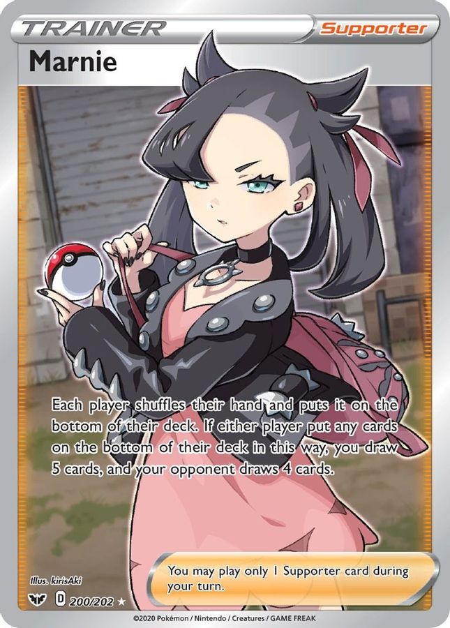 Buy Pokemon cards Australia - Marnie Trainer 200/202 - Premium Raw Card from Monster Mart - Pokémon Card Emporium - Shop now at Monster Mart - Pokémon Cards Australia. Sword & Shield, Trainer