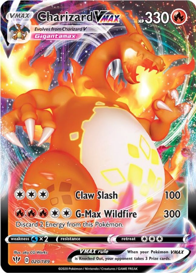 Buy Pokemon cards Australia - Charizard VMAX 020/189 - Premium Raw Card from Monster Mart - Pokémon Card Emporium - Shop now at Monster Mart - Pokémon Cards Australia. BF30, Darkness Ablaze, VMAX