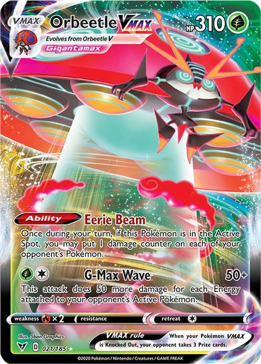 Buy Pokemon cards Australia - Orbeetle VMAX 021/185 - Premium Raw Card from Monster Mart - Pokémon Card Emporium - Shop now at Monster Mart - Pokémon Cards Australia. MMB30, Vivid Voltage, VMAX