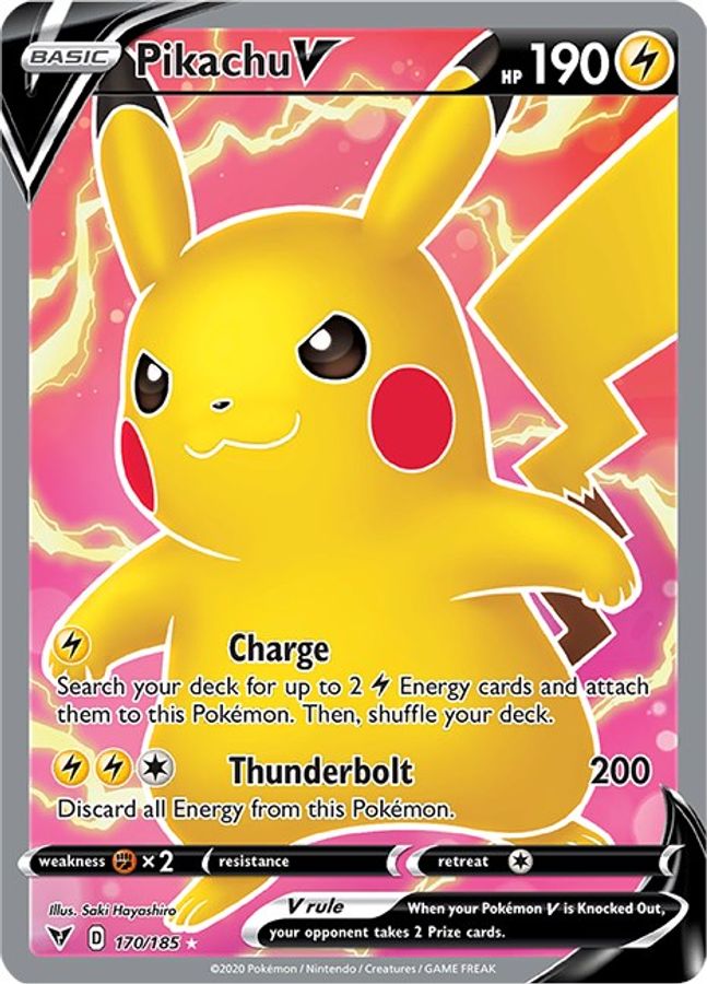 Buy Pokemon cards Australia - Pikachu V 170/185 - Premium Raw Card from Monster Mart - Pokémon Card Emporium - Shop now at Monster Mart - Pokémon Cards Australia. Full Art, New 27 Feb, Vivid Voltage