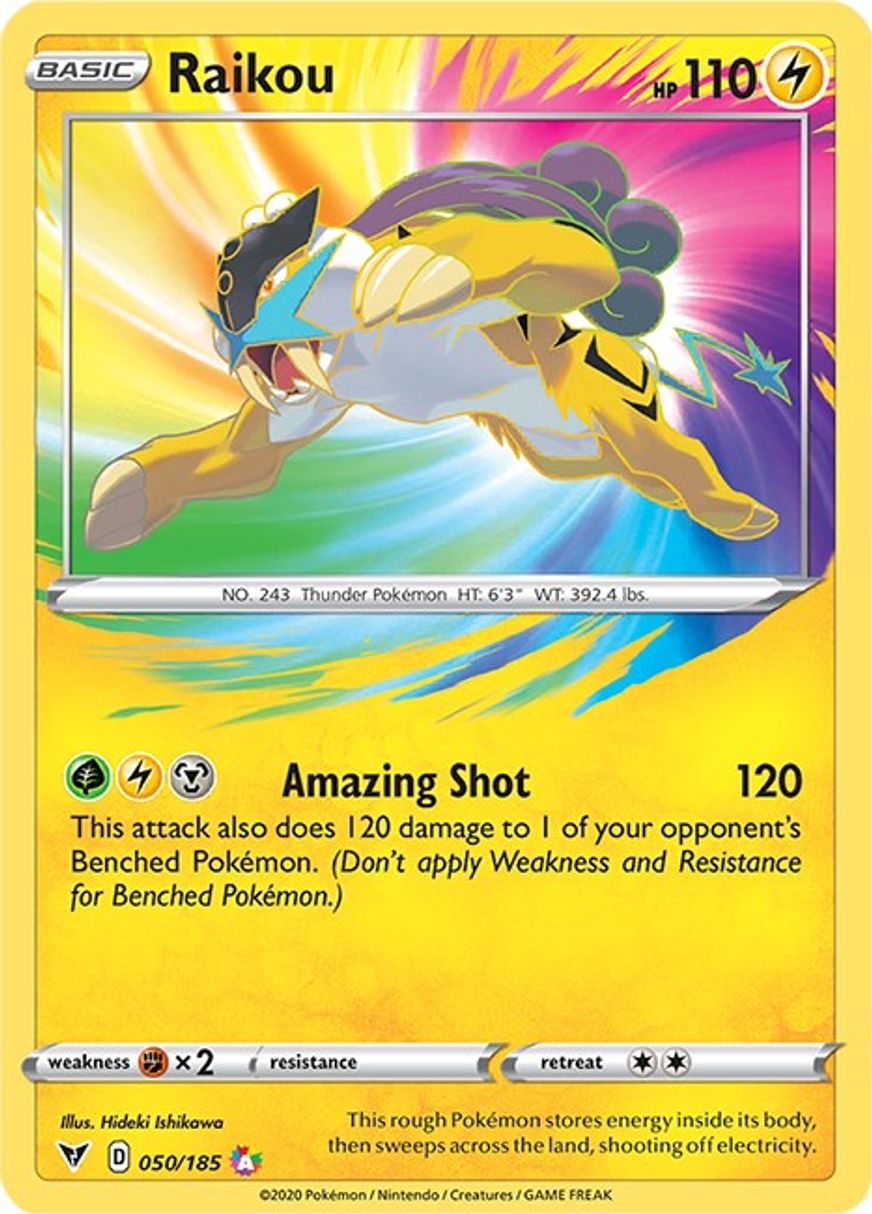 Buy Pokemon cards Australia - Raikou 050/185 - Premium Raw Card from Monster Mart - Pokémon Card Emporium - Shop now at Monster Mart - Pokémon Cards Australia. Amazing Rare, Vivid Voltage