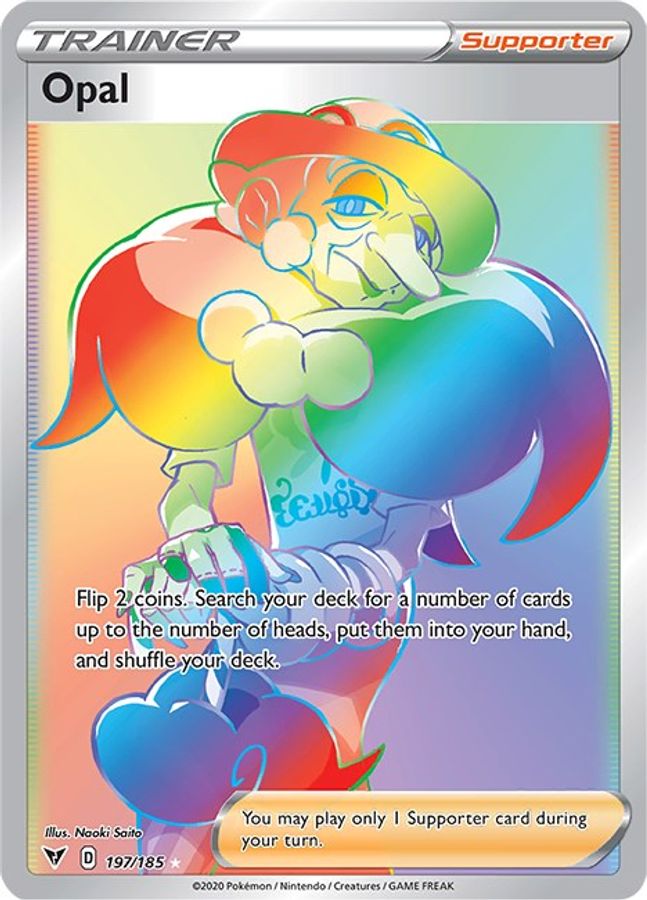 Buy Pokemon cards Australia - Opal 197/185 - Premium Raw Card from Monster Mart - Pokémon Card Emporium - Shop now at Monster Mart - Pokémon Cards Australia. Rainbow, Trainer, Vivid Voltage