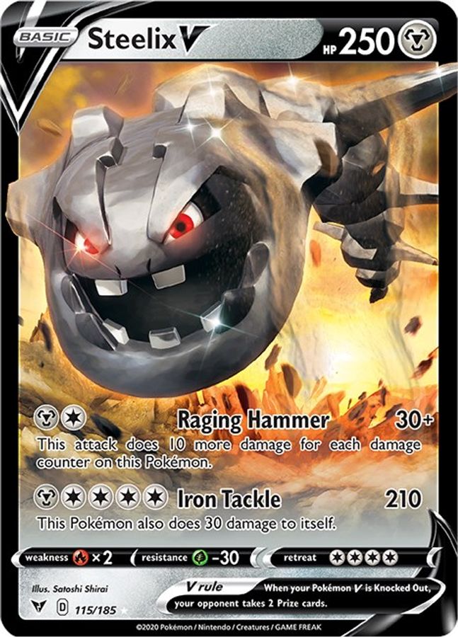 Buy Pokemon cards Australia - Steelix V 115/185 - Premium Raw Card from Monster Mart - Pokémon Card Emporium - Shop now at Monster Mart - Pokémon Cards Australia. New 18 Mar, Vivid Voltage