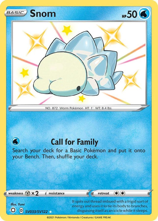 Buy Pokemon cards Australia - Snom SV033/SV122 - Premium Raw Card from Monster Mart - Pokémon Card Emporium - Shop now at Monster Mart - Pokémon Cards Australia. Shining Fates, Shiny Holo, Shiny Vault