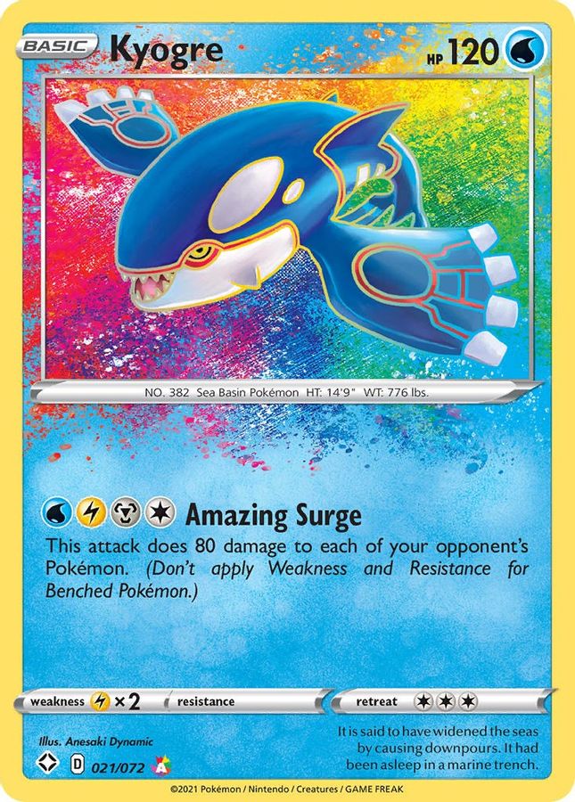 Buy Pokemon cards Australia - Kyogre 021/072 - Premium Raw Card from Monster Mart - Pokémon Card Emporium - Shop now at Monster Mart - Pokémon Cards Australia. Amazing Rare, Shining Fates