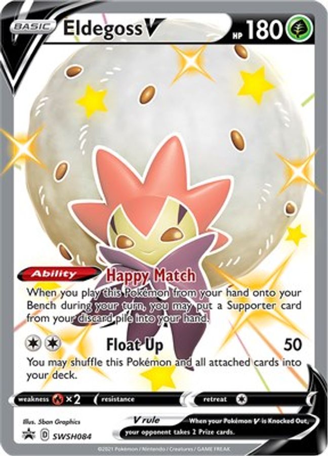 Buy Pokemon cards Australia - Eldegoss V Promo SWSH084 - Premium Raw Card from Monster Mart - Pokémon Card Emporium - Shop now at Monster Mart - Pokémon Cards Australia. Promo