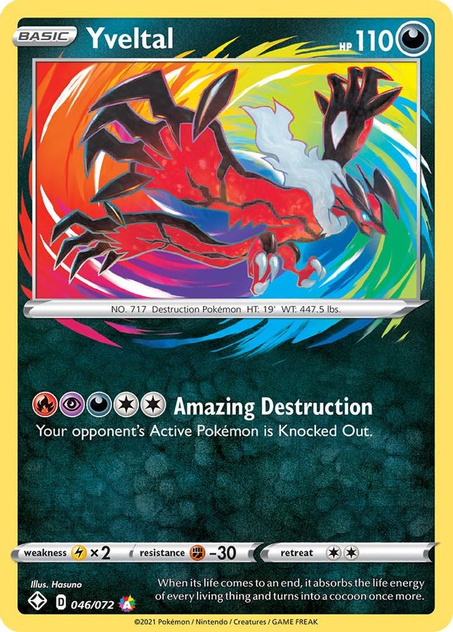 Buy Pokemon cards Australia - Yveltal 046/072 - Premium Raw Card from Monster Mart - Pokémon Card Emporium - Shop now at Monster Mart - Pokémon Cards Australia. Shining Fates