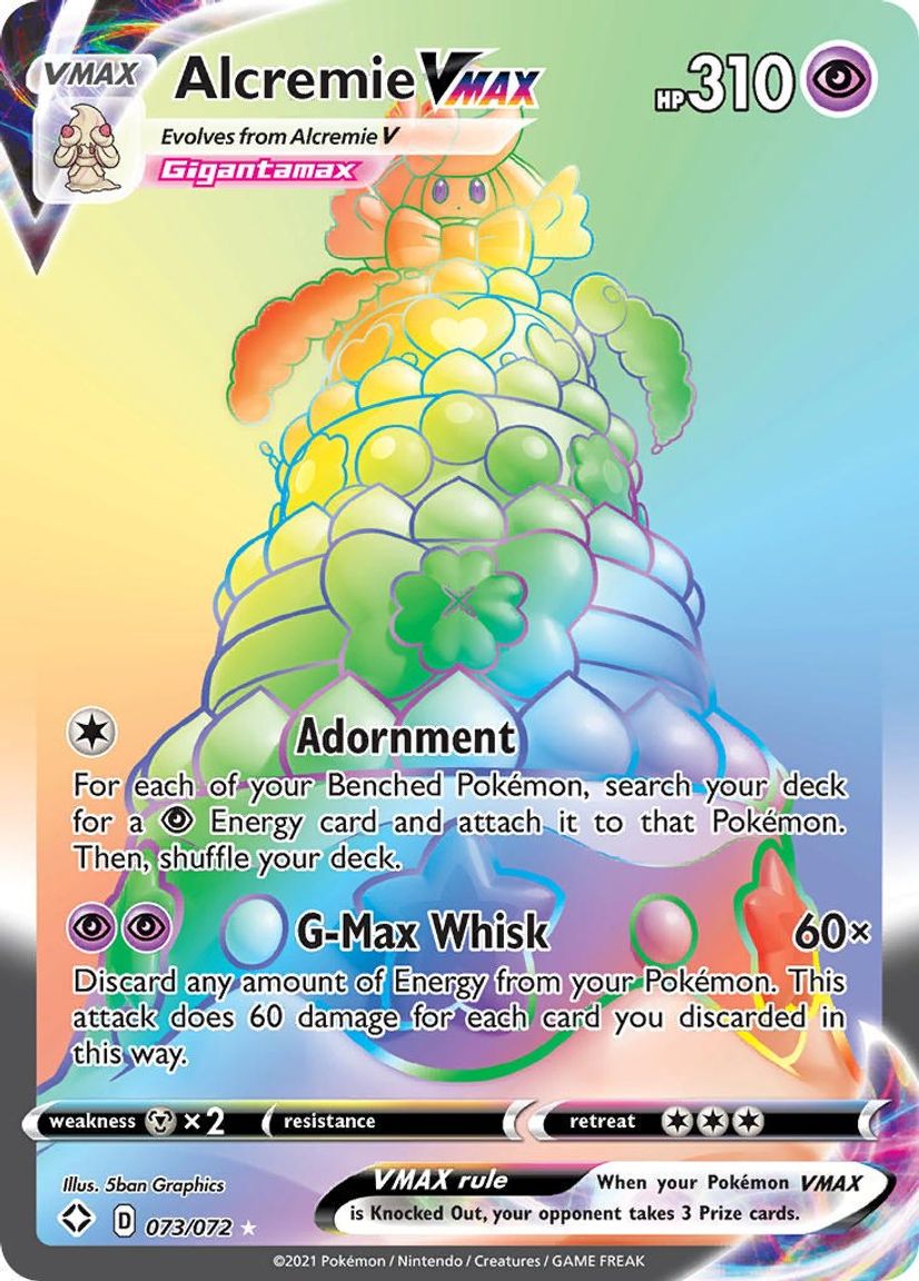 Buy Pokemon cards Australia - Alcremie VMAX 073/072 - Premium Raw Card from Monster Mart - Pokémon Card Emporium - Shop now at Monster Mart - Pokémon Cards Australia. MMB10, Rainbow, Secret Rare, Shining Fates