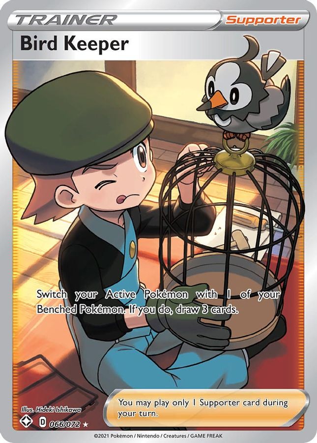 Buy Pokemon cards Australia - Bird Keeper 066/072 - Premium Raw Card from Monster Mart - Pokémon Card Emporium - Shop now at Monster Mart - Pokémon Cards Australia. Shining Fates, Trainer