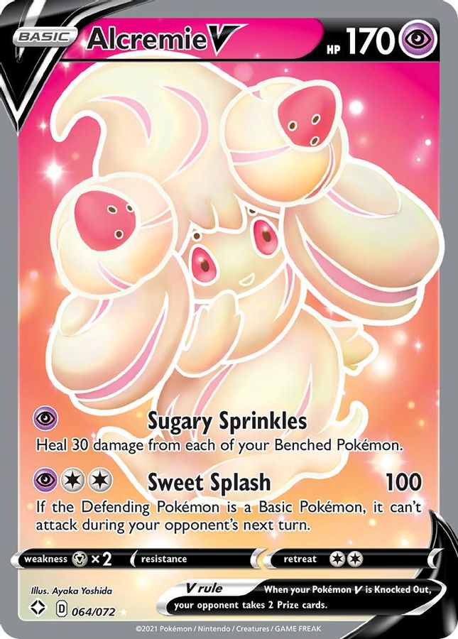 Buy Pokemon cards Australia - Alcremie V 064/072 - Premium Raw Card from Monster Mart - Pokémon Card Emporium - Shop now at Monster Mart - Pokémon Cards Australia. Full Art, Shining Fates