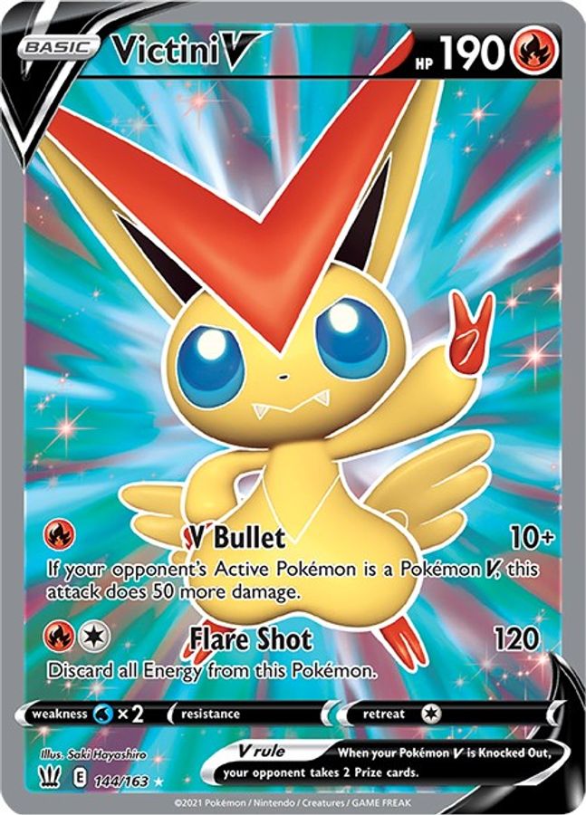 Buy Pokemon cards Australia - Victini V Full Art 144/163 - Premium Raw Card from Monster Mart - Pokémon Card Emporium - Shop now at Monster Mart - Pokémon Cards Australia. Battle Styles, Full Art