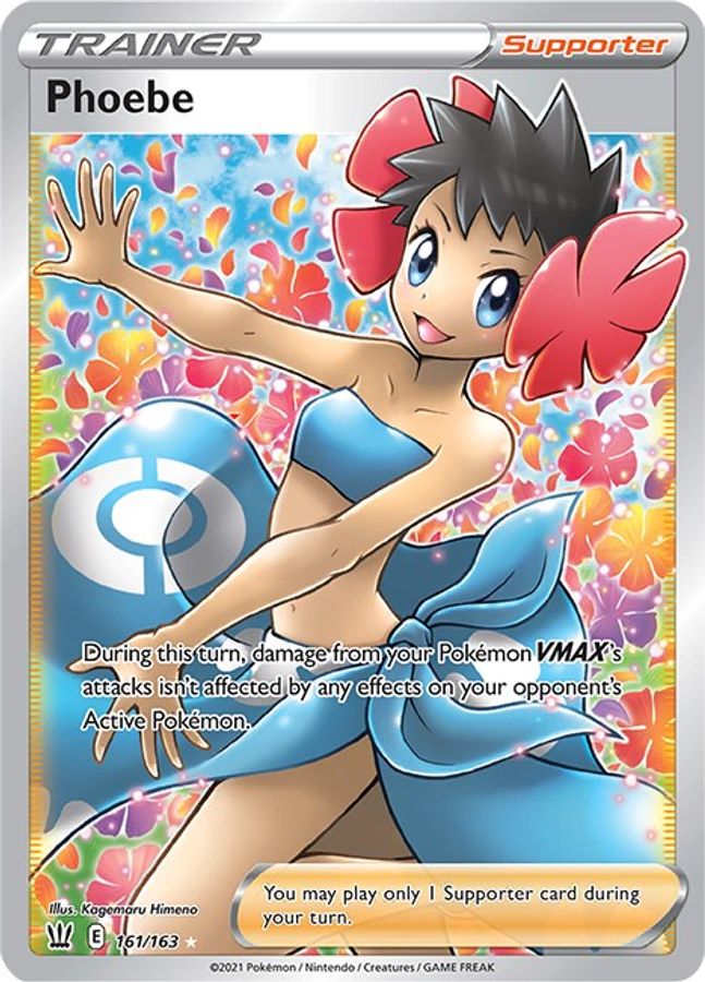 Buy Pokemon cards Australia - Phoebe Trainer 161/163 - Premium Raw Card from Monster Mart - Pokémon Card Emporium - Shop now at Monster Mart - Pokémon Cards Australia. Battle Styles, Trainer