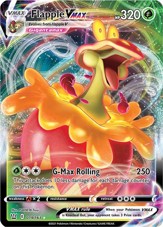 Buy Pokemon cards Australia - Flapple VMAX 019/163 - Premium Raw Card from Monster Mart - Pokémon Card Emporium - Shop now at Monster Mart - Pokémon Cards Australia. Battle Styles, VMAX