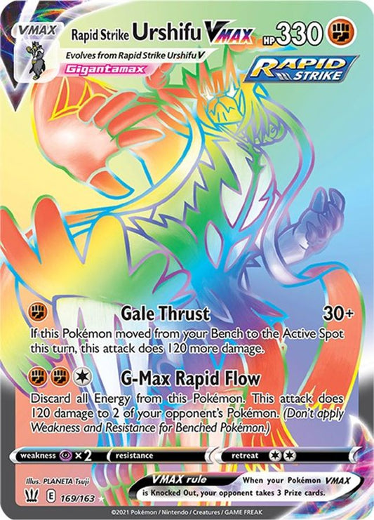 Buy Pokemon cards Australia - Urshifu VMAX 169/163 - Premium Raw Card from Monster Mart - Pokémon Card Emporium - Shop now at Monster Mart - Pokémon Cards Australia. Battle Styles, Rainbow, Secret Rare, VMAX