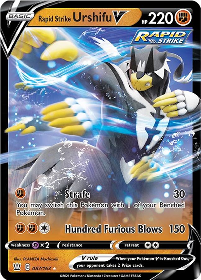 Buy Pokemon cards Australia - Urshifu V 087/163 - Premium Raw Card from Monster Mart - Pokémon Card Emporium - Shop now at Monster Mart - Pokémon Cards Australia. Battle Styles, New 19 Mar