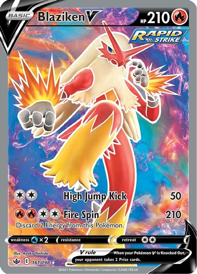 Buy Pokemon cards Australia - Blaziken V 161/198 - Premium Raw Card from Monster Mart - Pokémon Card Emporium - Shop now at Monster Mart - Pokémon Cards Australia. Chilling Reign, Full Art