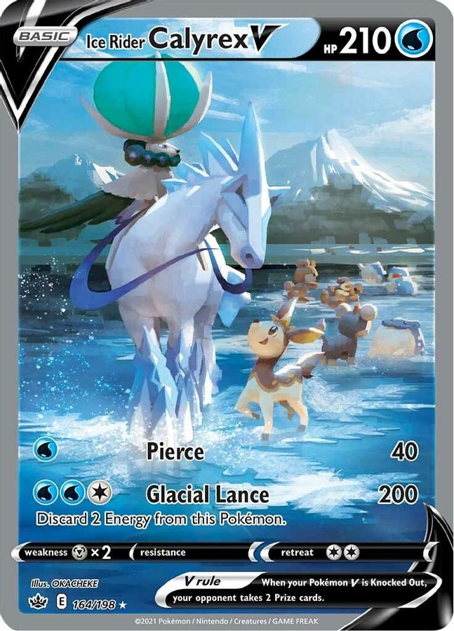 Buy Pokemon cards Australia - Calyrex V 164/198 - Premium Raw Card from Monster Mart - Pokémon Card Emporium - Shop now at Monster Mart - Pokémon Cards Australia. Alt Art, Alternate Art, Chilling Reign, Ice Rider, New 18 Mar