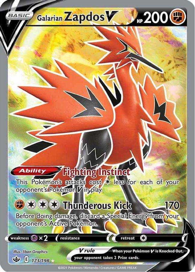 Buy Pokemon cards Australia - Zapdos V Full Art 173/198 - Premium Raw Card from Monster Mart - Pokémon Card Emporium - Shop now at Monster Mart - Pokémon Cards Australia. Chilling Reign, Full Art