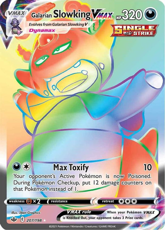 Buy Pokemon cards Australia - Slowking VMAX 207/198 - Premium Raw Card from Monster Mart - Pokémon Card Emporium - Shop now at Monster Mart - Pokémon Cards Australia. Chilling Reign, New 11 Mar, Rainbow, Secret Rare, VMAX