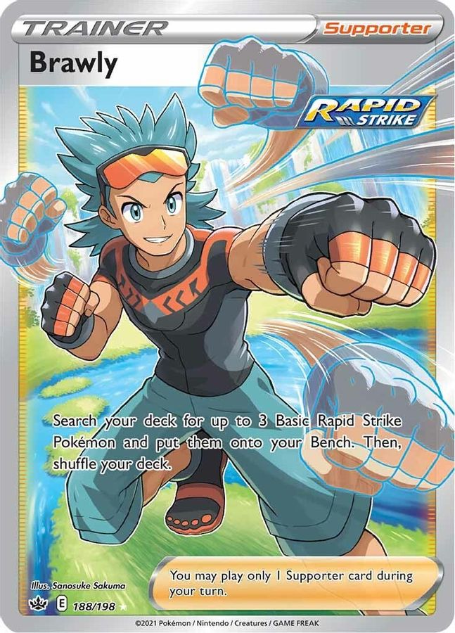 Buy Pokemon cards Australia - Brawly Trainer 188/198 - Premium Raw Card from Monster Mart - Pokémon Card Emporium - Shop now at Monster Mart - Pokémon Cards Australia. Chilling Reign, Trainer