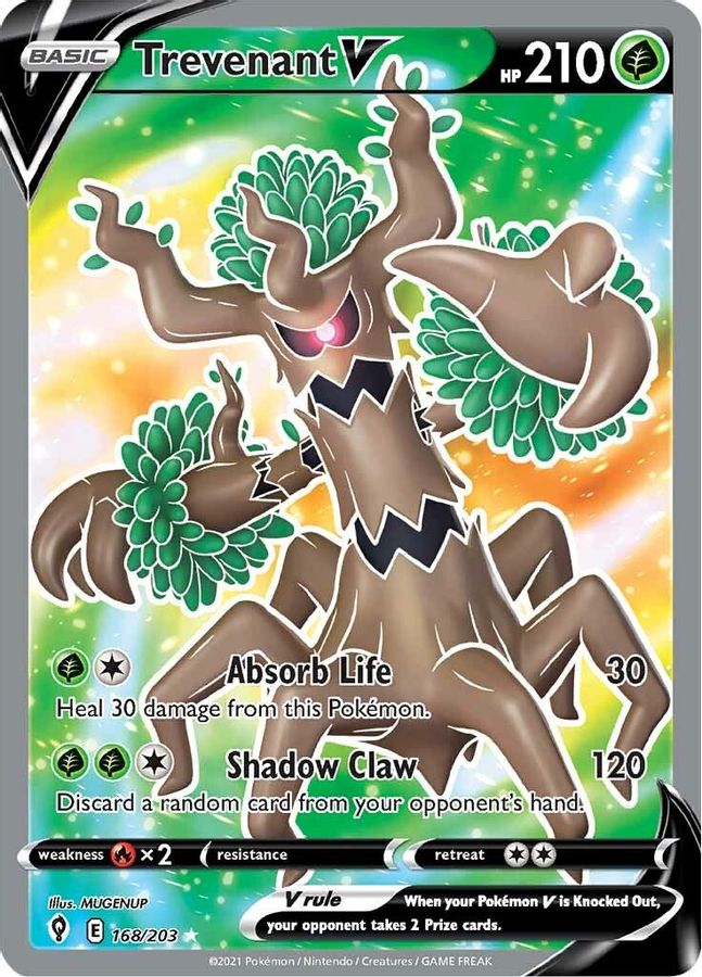 Buy Pokemon cards Australia - Trevenant V 168/203 - Premium Raw Card from Monster Mart - Pokémon Card Emporium - Shop now at Monster Mart - Pokémon Cards Australia. Evolving Skies, Full Art, MMB10