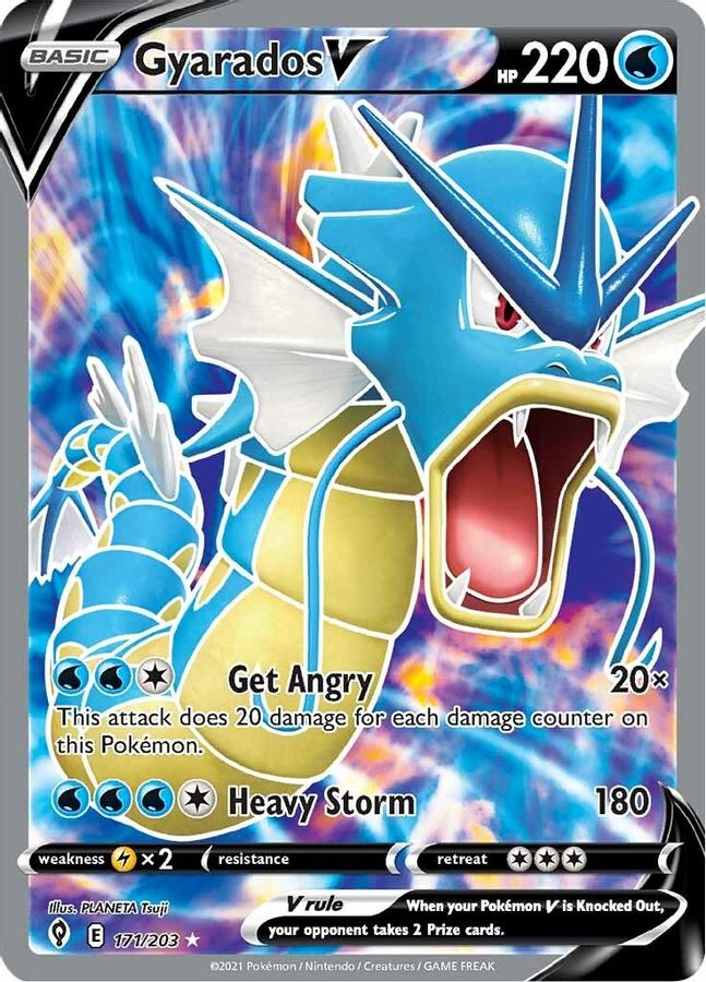 Buy Pokemon cards Australia - Gyarados V 171/203 - Premium Raw Card from Monster Mart - Pokémon Card Emporium - Shop now at Monster Mart - Pokémon Cards Australia. Evolving Skies, Full Art