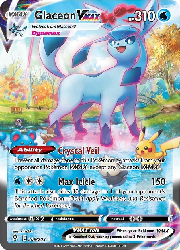 Buy Pokemon cards Australia - Glaceon VMAX Alt Art 209/203 - Premium Raw Card from Monster Mart - Pokémon Card Emporium - Shop now at Monster Mart - Pokémon Cards Australia. Alt Art, Evolving Skies